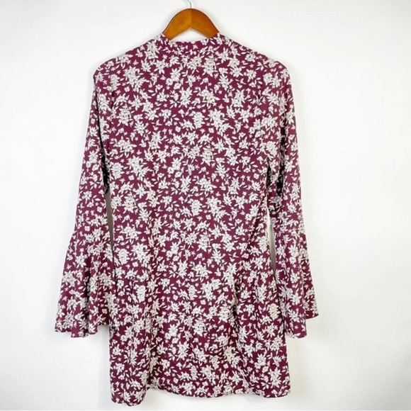 Gianni Bini Floral Boho Bell Sleeve Tunic Dress Size Small - Picture 5 of 7